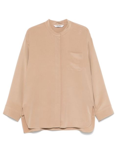 Camicia in seta leticia in beige 's maxmara - donna